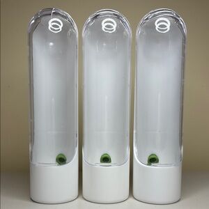 Set of 3 Clear and White Dispensers